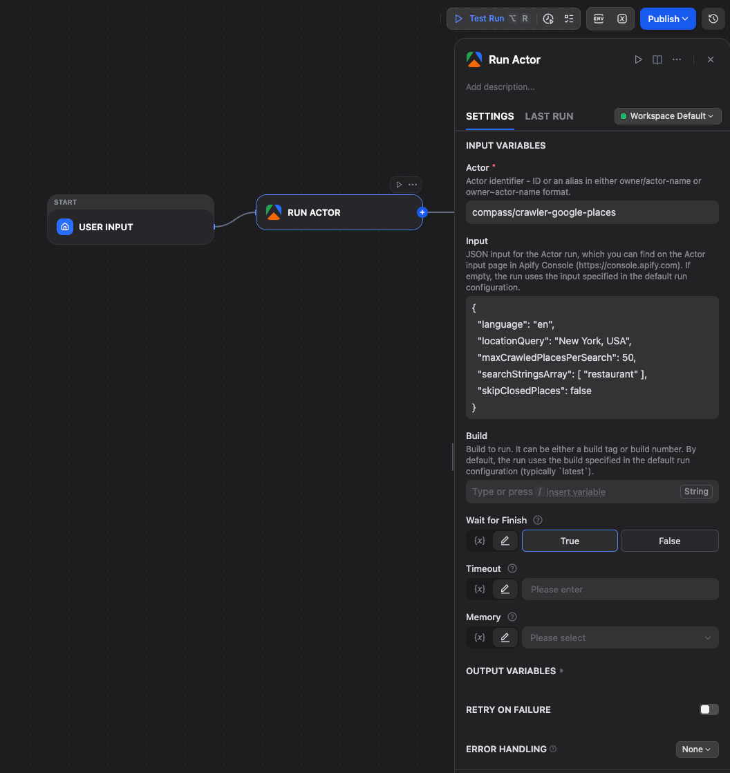 Adding an Apify Tool in Dify